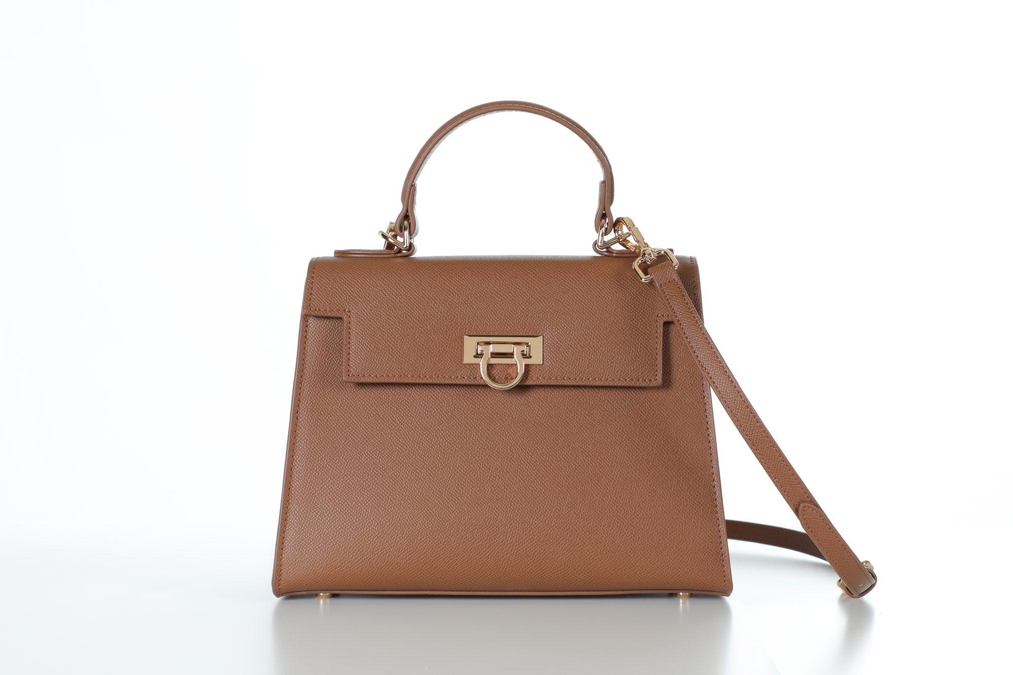 Layla Top-Handle Bag-Brown - Levantine