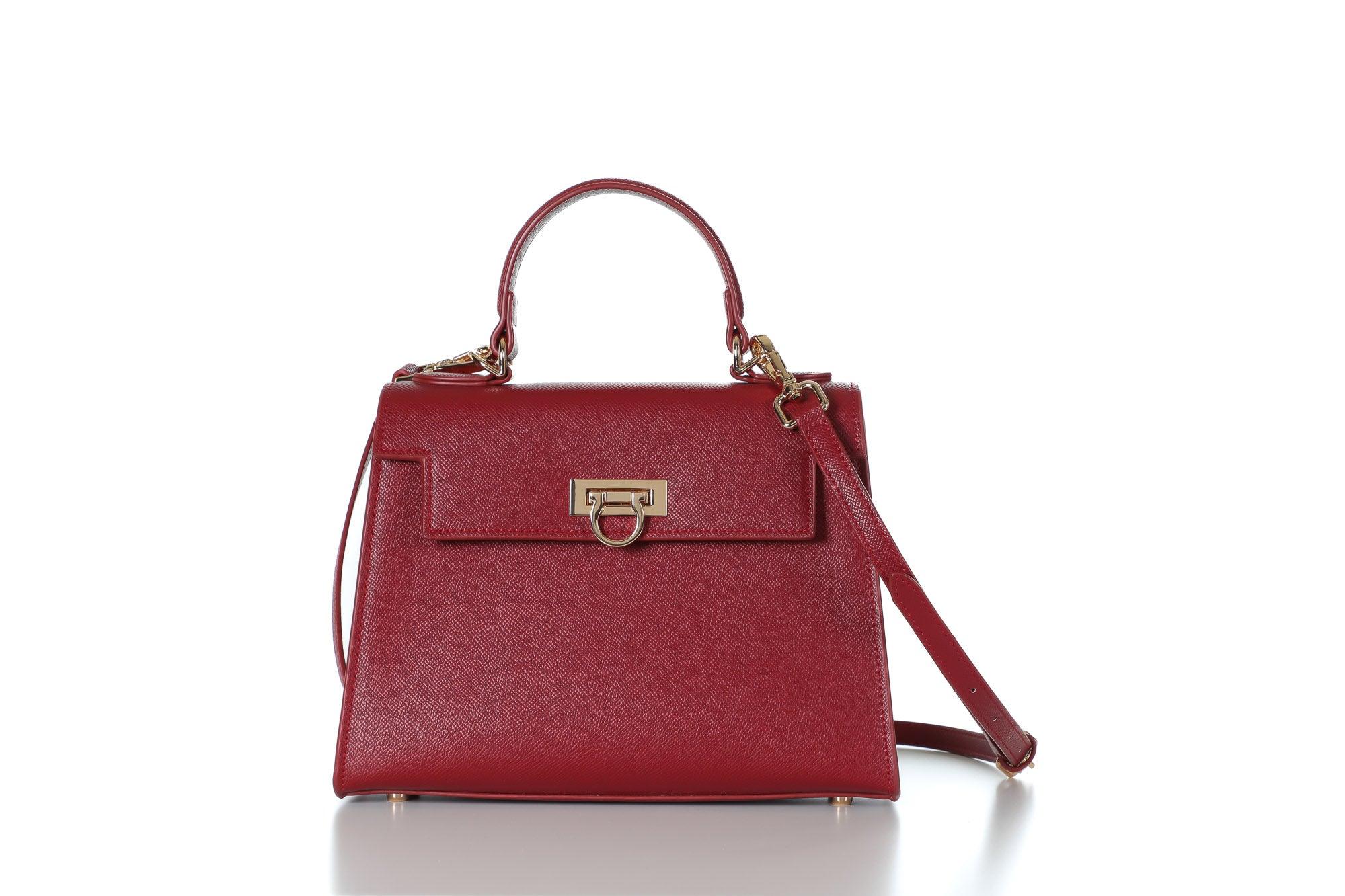 Layla Top-Handle Bag-Red - Levantine