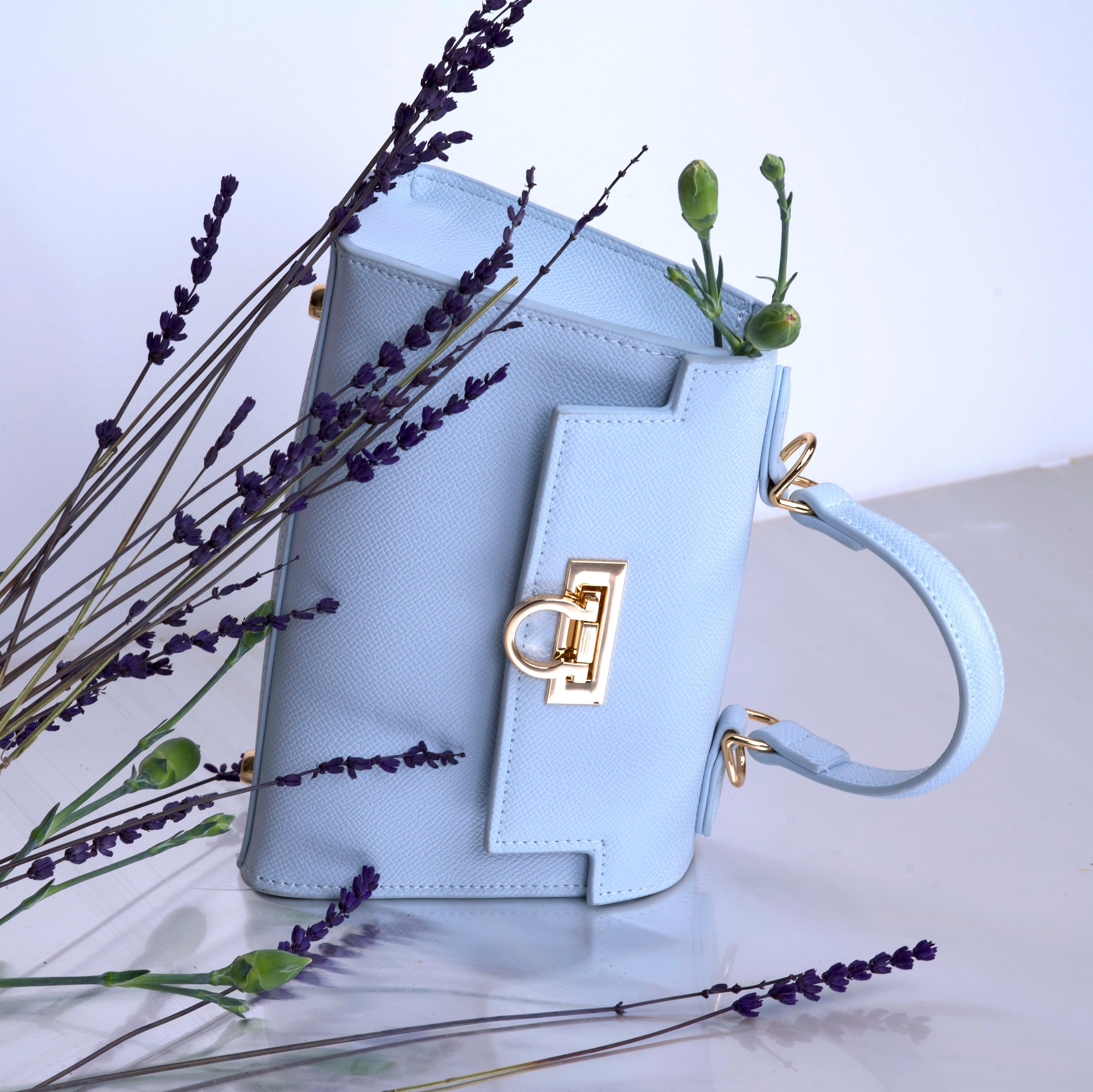 Something Blue for Your Big Day: The Levantine Baby Blue Top Handle Handbag - Levantine