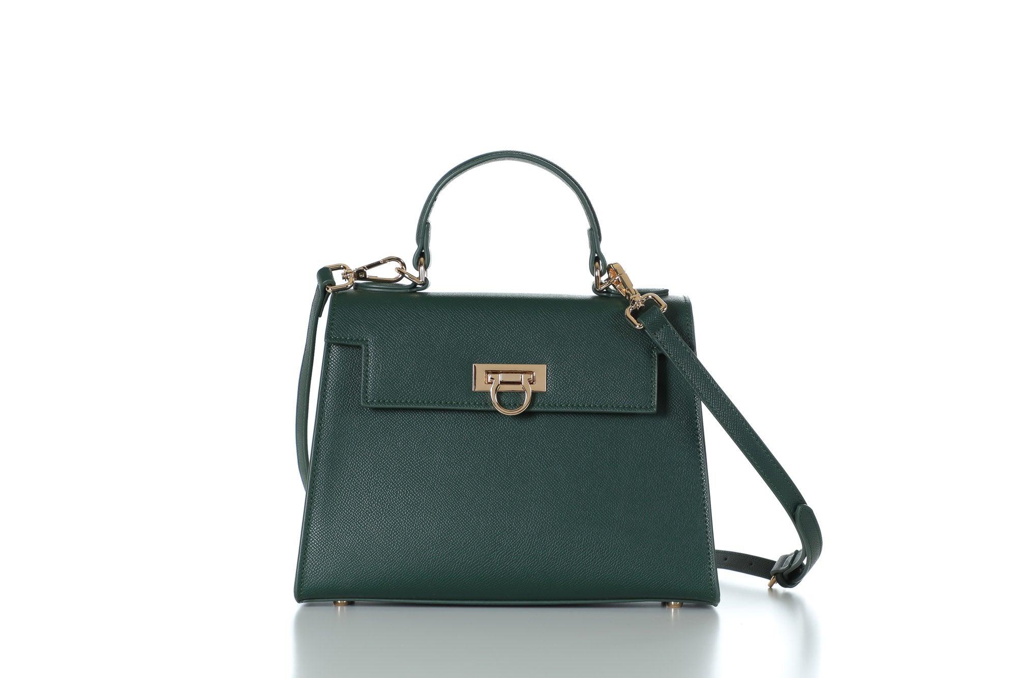 Layla Top-Handle Bag-Green - Levantine